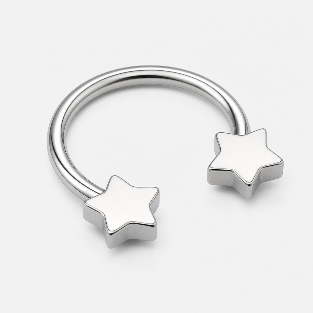 [TOPOSH-LEGACY-LAYOUT-REPAIR-20260717-LEGACY21:TP-HS-EX-SIL-16G10-PLN-011:05] Star Titanium Horseshoe Ring – Silver | 05_product_angles