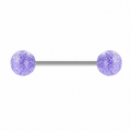 [TOPOSH-LEGACY-LAYOUT-REPAIR-20260717-LEGACY32:TP-TR-EX-SIL-14G16-B6-B6-PLN-321:01] Lavender Textured Ball Titanium Tongue Barbell – Silver | 01_primary_product_bg