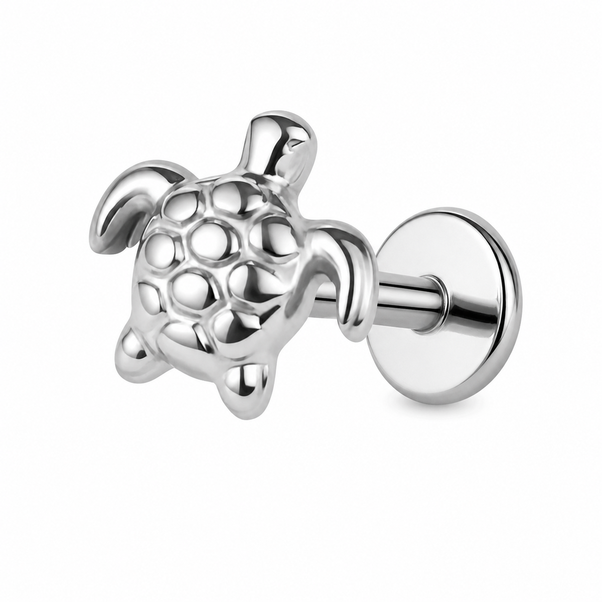 [TOPOSH-LEGACY-LAYOUT-REPAIR-20260717-LEGACY22:TP-FB-TH-SIL-18G6-T4-PLN-179:01] Turtle Titanium Flat Back – Silver | 01_primary_product_bg