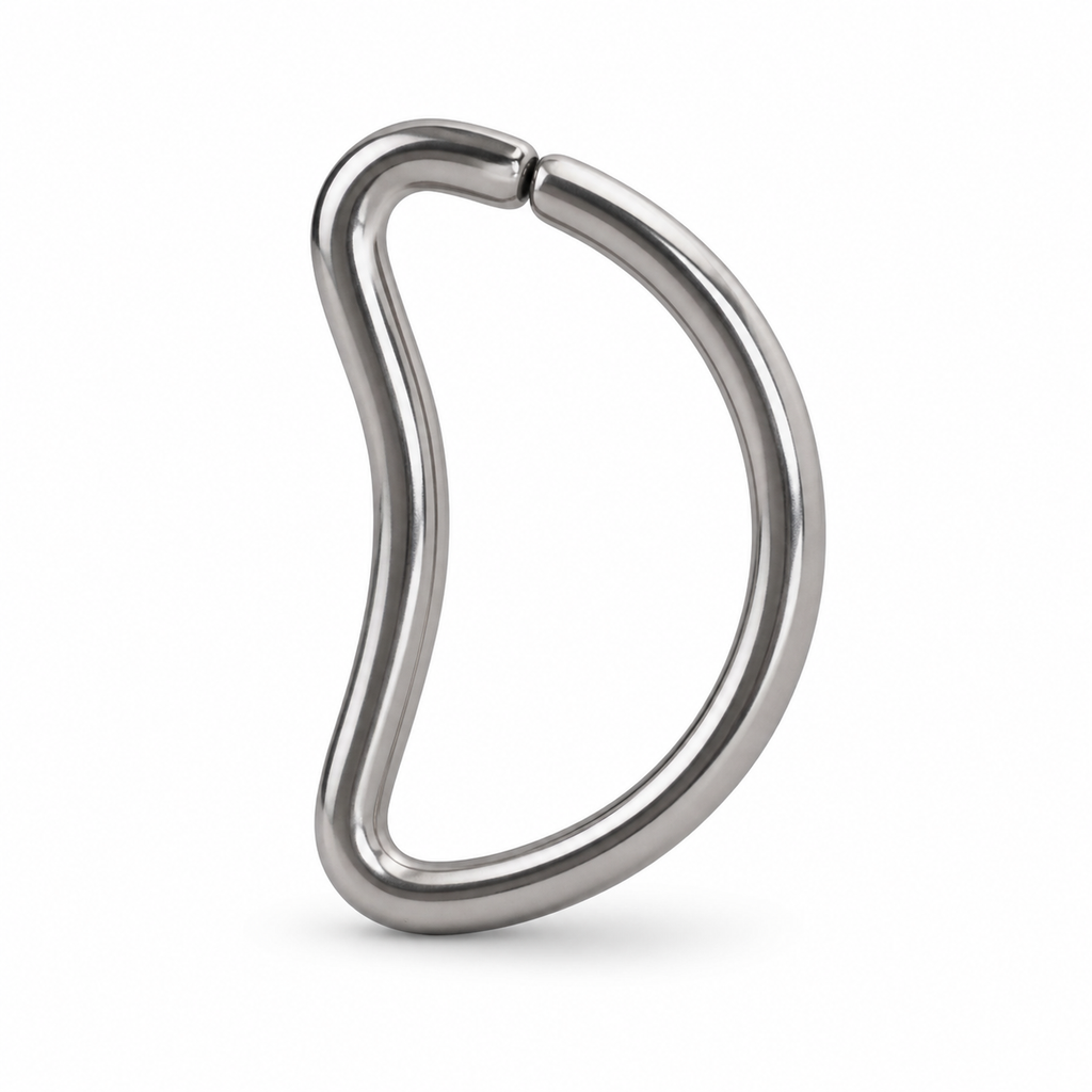 [TOPOSH-LEGACY-LAYOUT-REPAIR-20260717-LEGACY13:TP-HOP-SIL-16G10-PLN-003:05] D-Shape Titanium Hoop – Silver | 05_product_angles