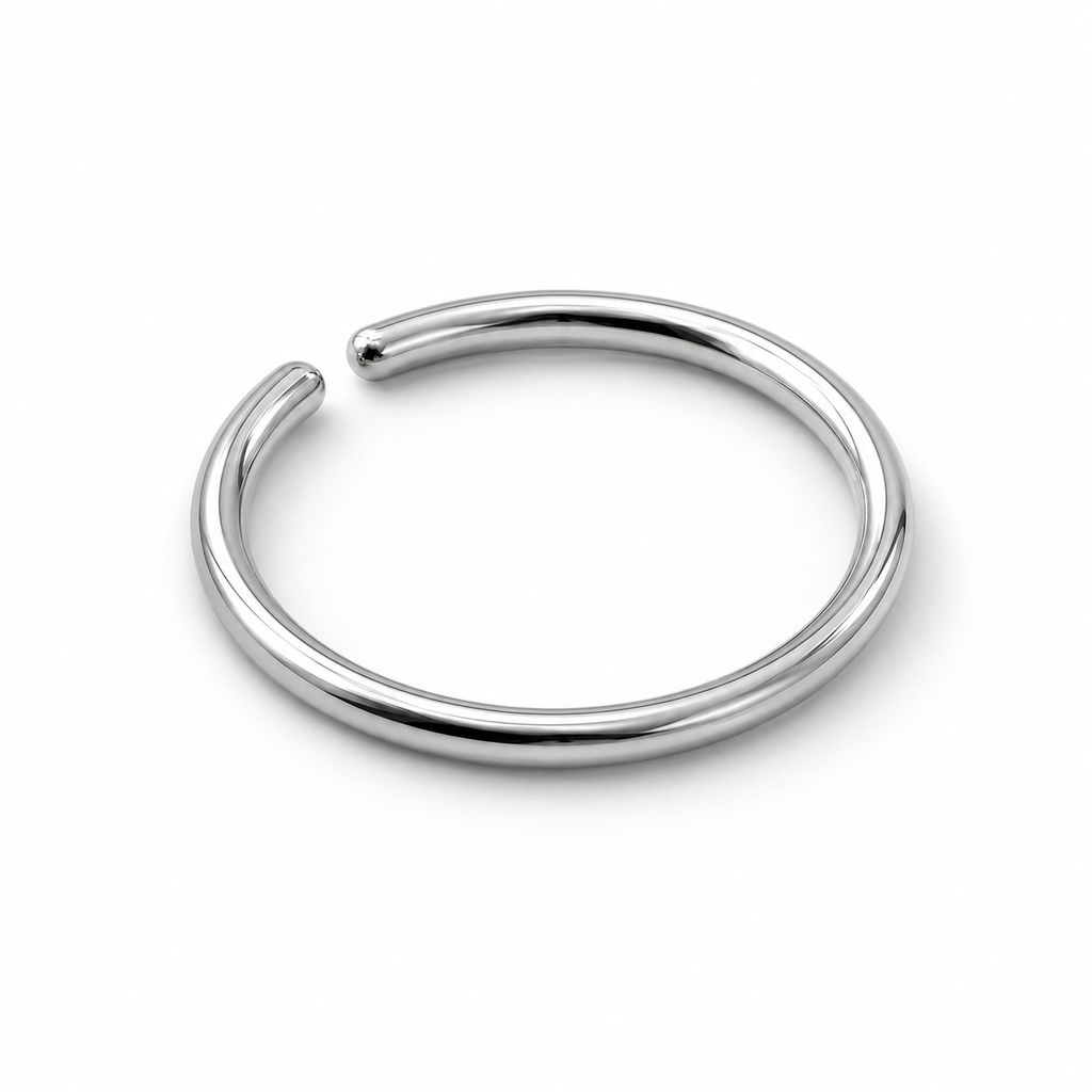 [TOPOSH-LEGACY-LAYOUT-REPAIR-20260717-LEGACY13:TP-HOP-SIL-20G8-PLN-090:05] Titanium Hoop – Silver, 8mm | 05_product_angles
