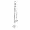 [TOPOSH-LEGACY-LAYOUT-REPAIR-20260717-LEGACY30:TP-PART-SIL-CLCZ-130:01] Double Star Clear CZ Titanium Piercing End – Silver | 01_primary_product_bg