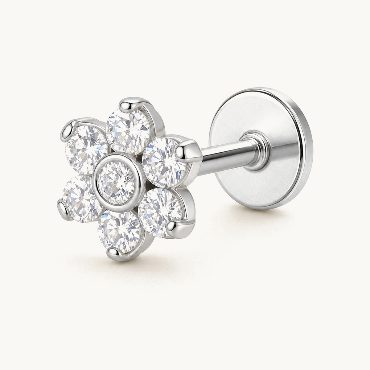 [PRIMARY-BACKGROUND-NORMALIZATION-20260719-BATCH02:TP-ER-SIL-CLCZ-060:01] Clear CZ Titanium Earring – Silver | 01_primary_product_bg