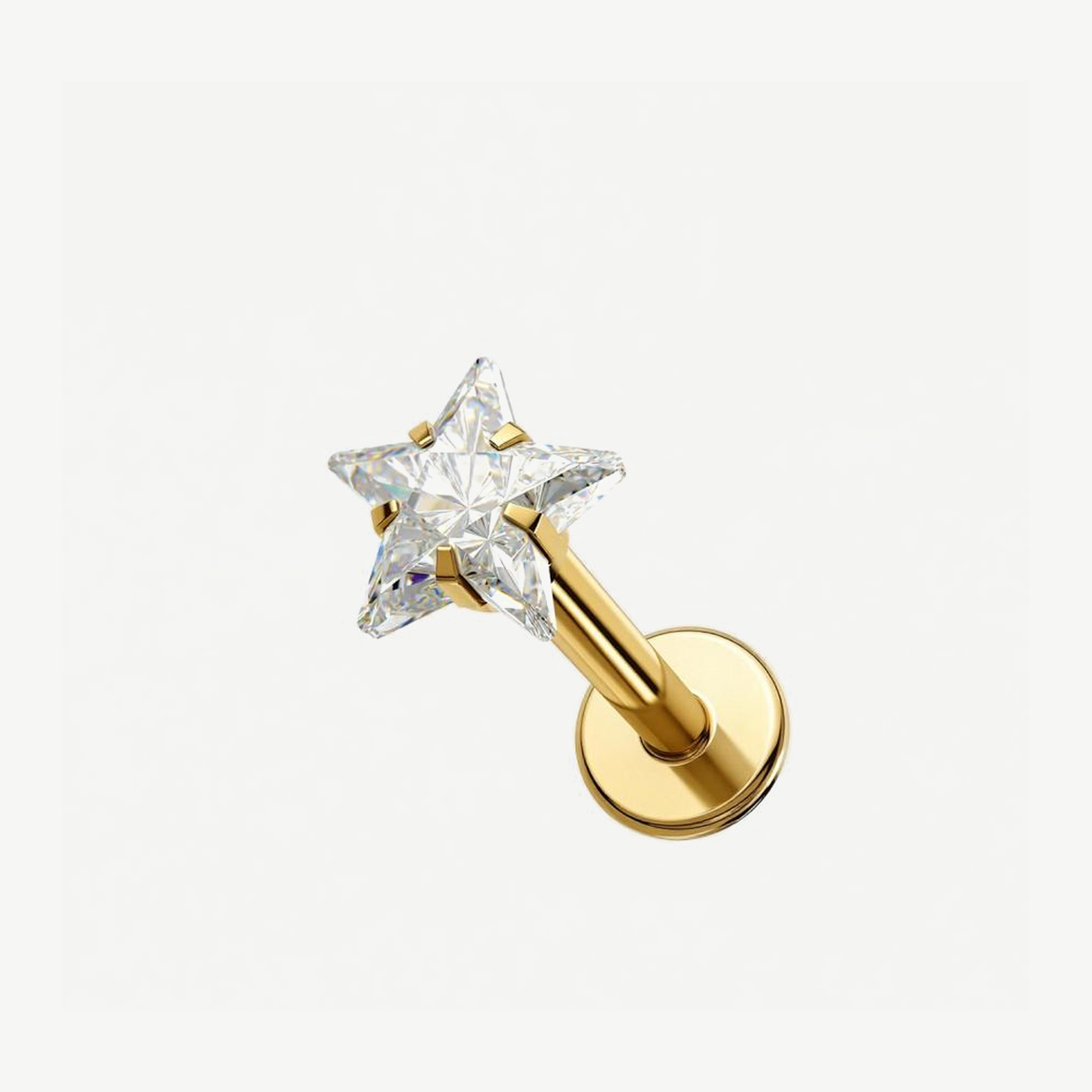 [PRIMARY-BACKGROUND-NORMALIZATION-20260719-BATCH02:TP-FB-IN-GD-16G8-T4-CLCZ-054:01] Star Clear CZ Titanium Flat Back – Gold | 01_primary_product_bg