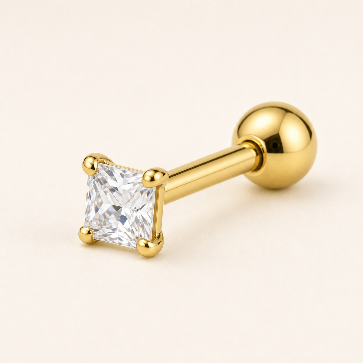 [TOPOSH-LEGACY-LAYOUT-REPAIR-20260717-LEGACY02:TP-CAR-EX-GD-16G6-B3-B3-SW001-088:01] Clear Crystal Titanium Cartilage Barbell – Gold, 6+3+3mm | 01_primary_product_bg
