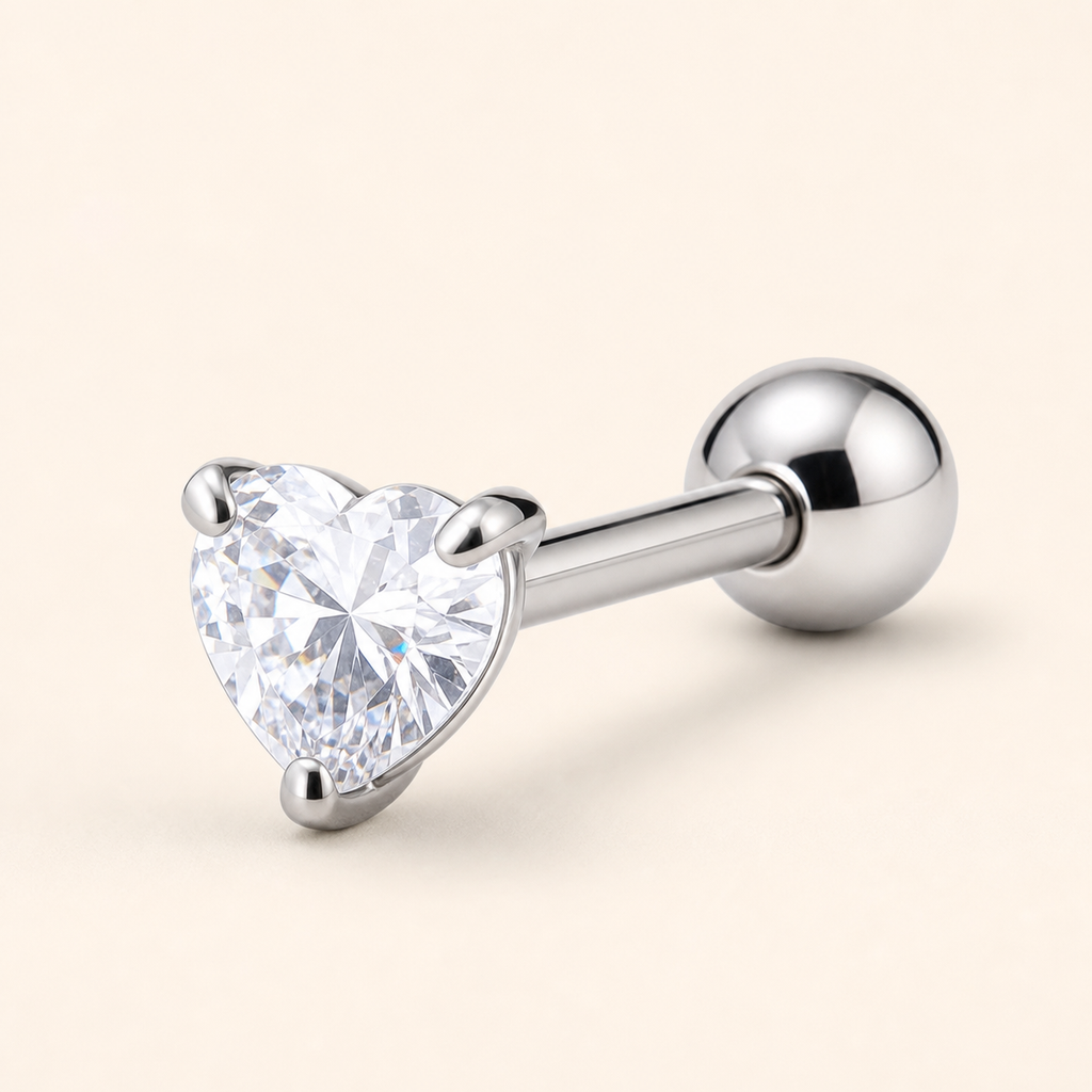 [TOPOSH-LEGACY-LAYOUT-REPAIR-20260717-LEGACY02:TP-CAR-EX-SIL-16G6-B4-B4-CLCZ-009:01] Clear CZ Titanium Cartilage Barbell – Silver | 01_primary_product_bg