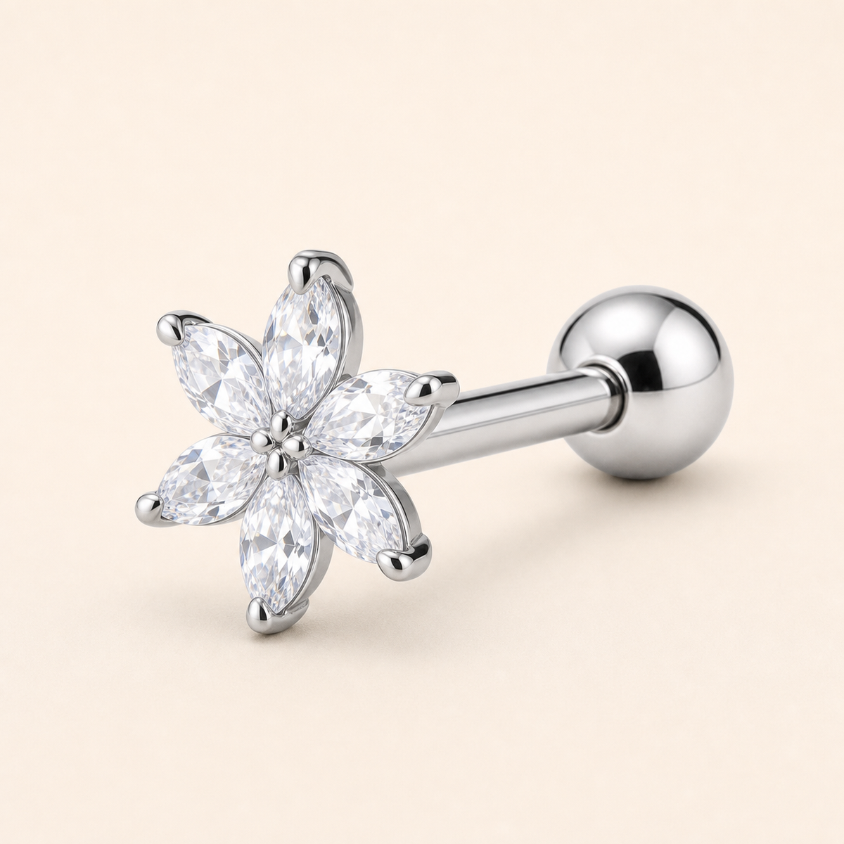 [TOPOSH-LEGACY-LAYOUT-REPAIR-20260717-LEGACY02:TP-CAR-EX-SIL-16G6-B4-B4-CLCZ-010:01] Clear CZ Titanium Cartilage Barbell – Silver | 01_primary_product_bg
