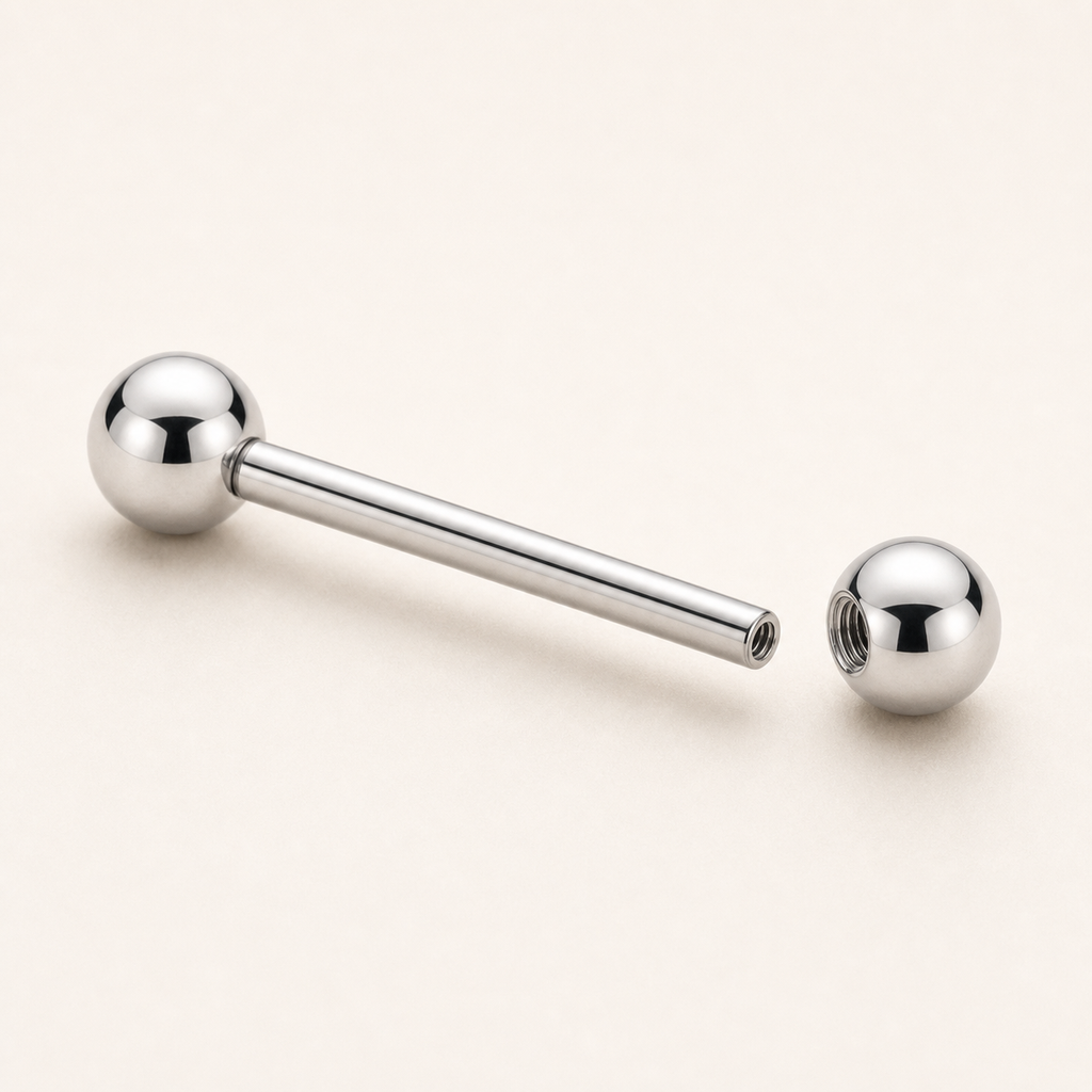 [TOPOSH-LEGACY-LAYOUT-REPAIR-20260717-LEGACY04:TP-CAR-IN-SIL-16G6-B4-B4-PLN-101:05] Titanium Cartilage Barbell – Silver, 6+4+4mm | 05_product_angles
