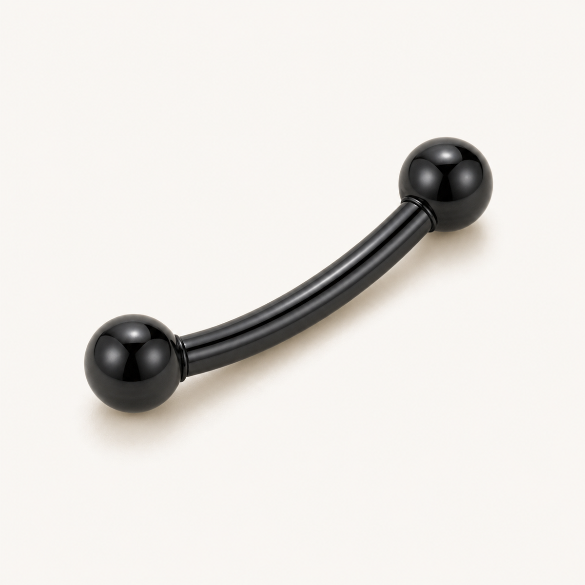 [TOPOSH-ROLE-ORDER-CLEANUP-20260717-BATCH16:TP-EBR-EX-BK-16G10-B3-B3-PLN-565:01] Titanium Eyebrow Barbell – Black, 10+3+3mm | 01_primary_product_bg