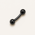 [TOPOSH-ROLE-ORDER-CLEANUP-20260717-BATCH16:TP-EBR-EX-BK-16G6-B3-B3-PLN-564:01] Titanium Eyebrow Barbell – Black, 6+3+3mm | 01_primary_product_bg