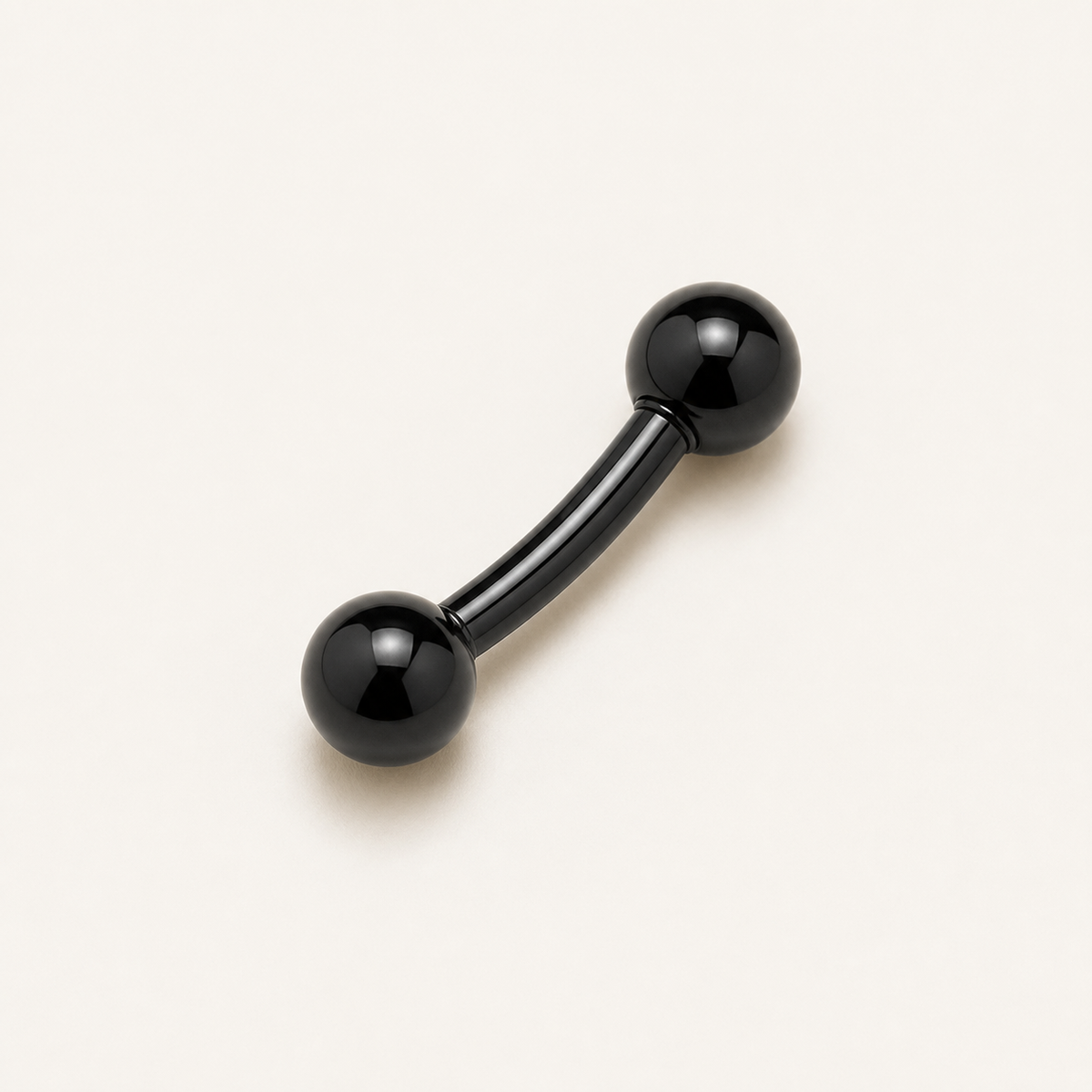 [TOPOSH-ROLE-ORDER-CLEANUP-20260717-BATCH16:TP-EBR-EX-BK-16G6-B3-B3-PLN-564:01] Titanium Eyebrow Barbell – Black, 6+3+3mm | 01_primary_product_bg