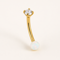 [TOPOSH-ROLE-ORDER-CLEANUP-20260717-BATCH17:TP-EBR-IN-GD-16G8-OP17-049:01] White Opal Titanium Eyebrow Barbell – Gold | 01_primary_product_bg