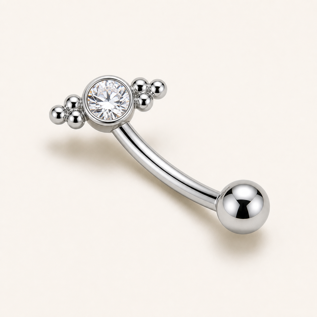 [TOPOSH-ROLE-ORDER-CLEANUP-20260717-BATCH17:TP-EBR-IN-SIL-16G8-CLCZ-016:05] Clear CZ Titanium Eyebrow Barbell – Silver | 05_product_angles