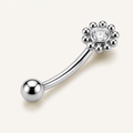 [TOPOSH-ROLE-ORDER-CLEANUP-20260717-BATCH17:TP-EBR-INCB-SIL-16G8-CLCZ-012:01] Clear CZ Titanium Eyebrow Barbell – Silver | 01_primary_product_bg
