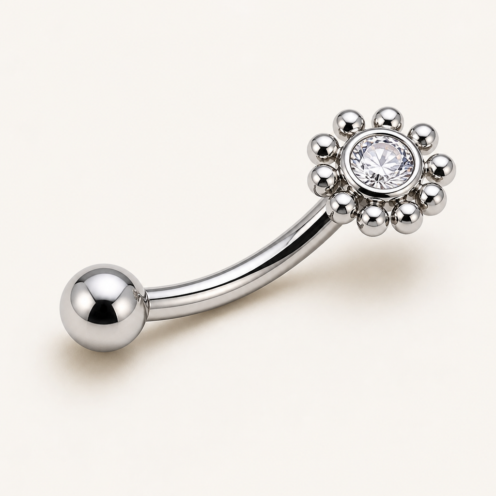 [TOPOSH-ROLE-ORDER-CLEANUP-20260717-BATCH17:TP-EBR-INCB-SIL-16G8-CLCZ-012:05] Clear CZ Titanium Eyebrow Barbell – Silver | 05_product_angles