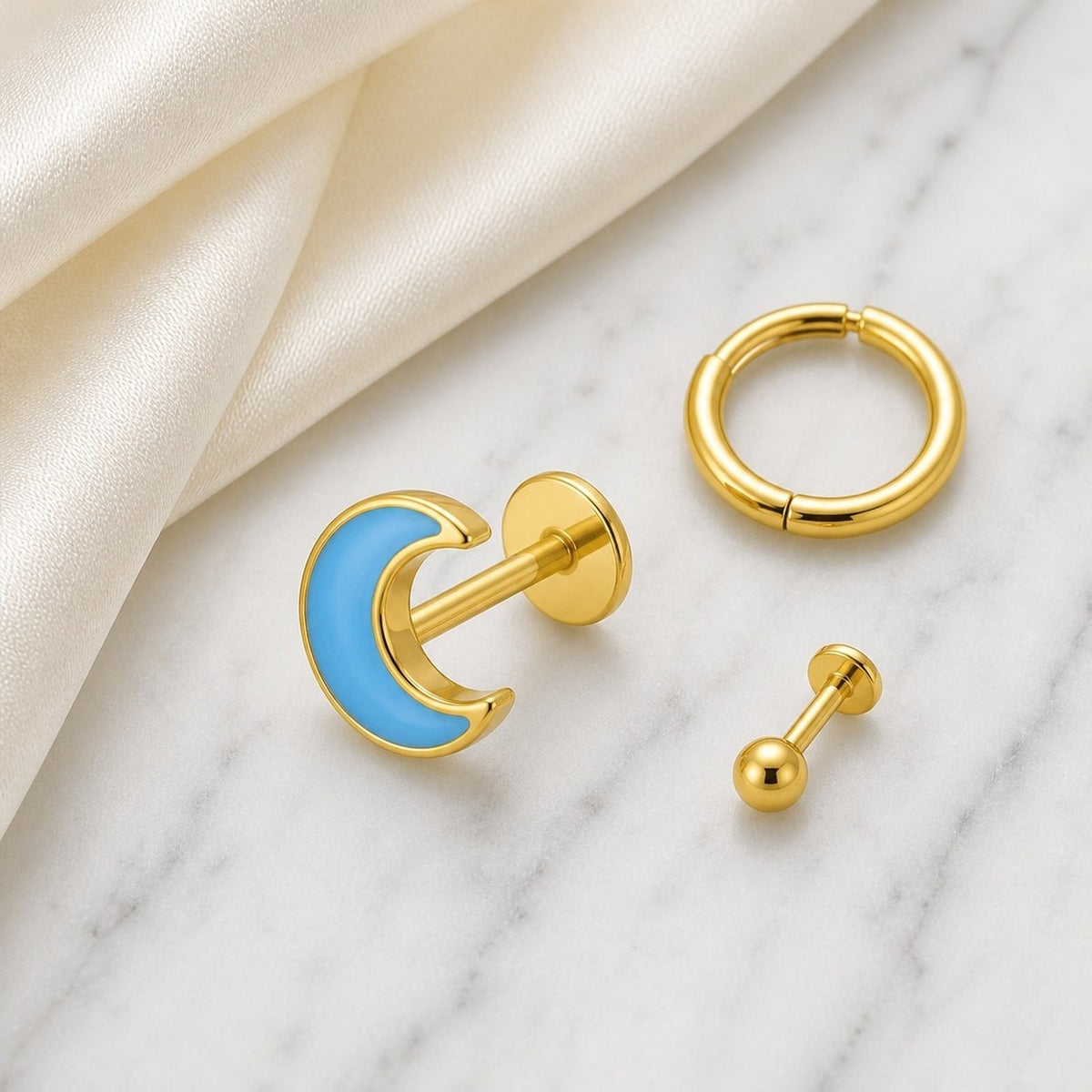 [TOPOSH-ROLE-ORDER-CLEANUP-20260717-BATCH18:TP-ER-EX-GD-20G8-T4-PLN-026:06] Titanium Earring – Gold | 06_accessory_flatlay
