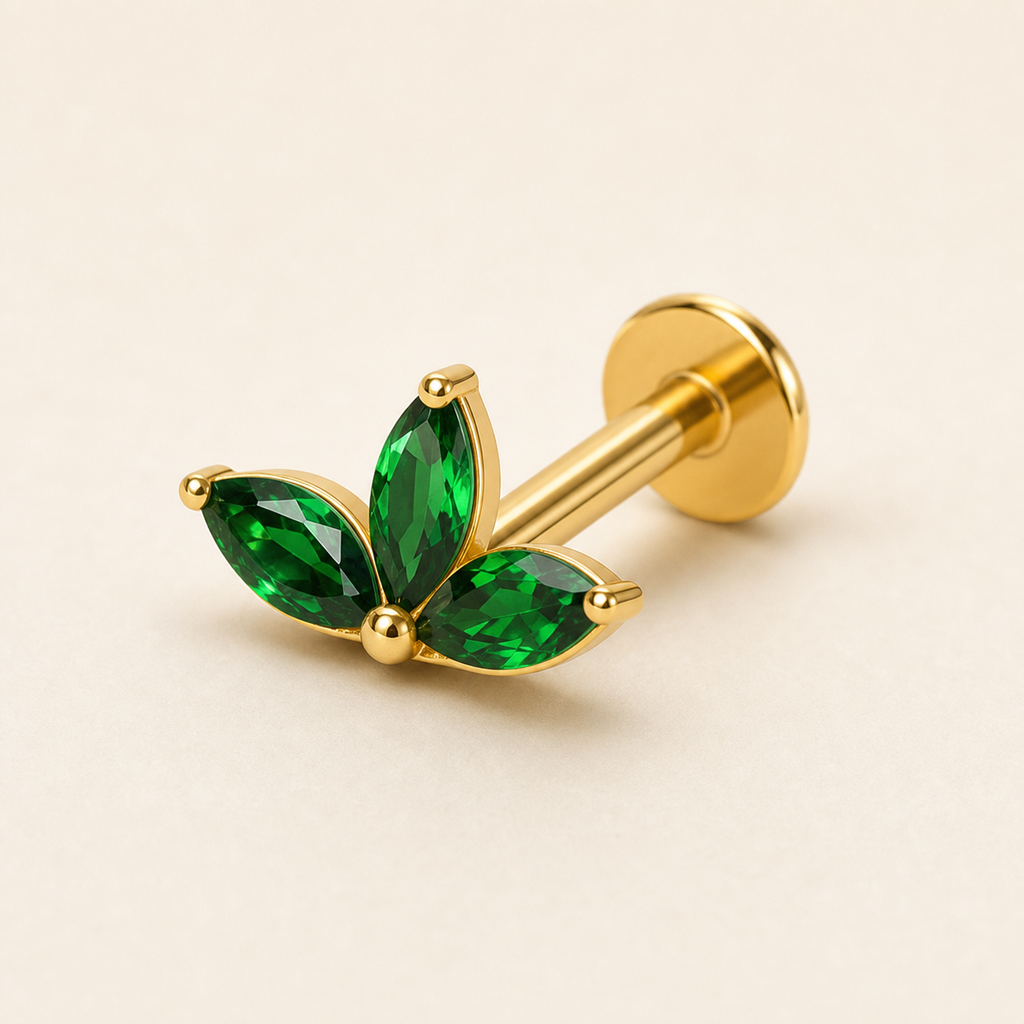 [TOPOSH-LEGACY-LAYOUT-REPAIR-20260717-LEGACY10:TP-FB-IN-GD-16G8-T4-SW205-005:05] Triple Marquise Emerald Crystal Titanium Flat Back – Gold | 05_product_angles
