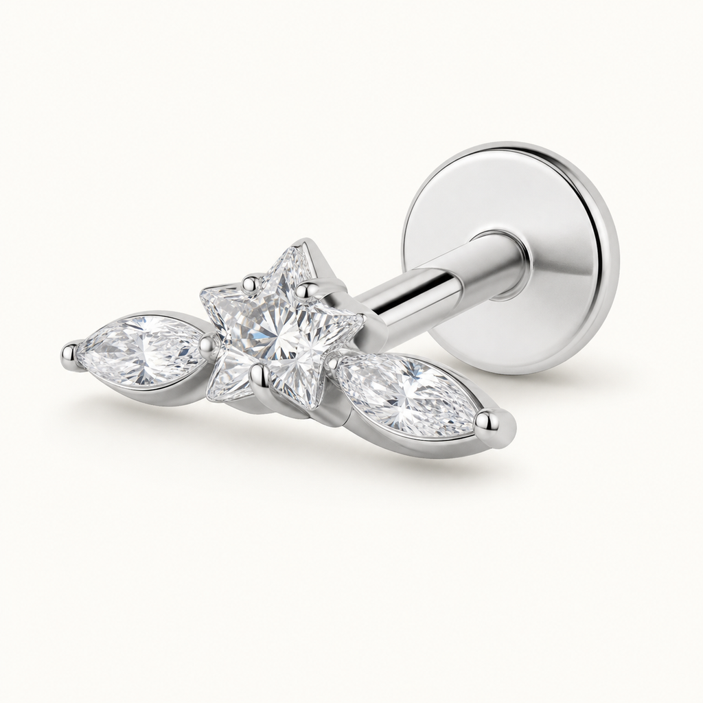 [TOPOSH-LEGACY-LAYOUT-REPAIR-20260717-LEGACY08:TP-FB-IN-SIL-16G6-T4-CLCZ-2287:05] Leaf Cluster Clear CZ Titanium Flat Back – Silver | 05_product_angles