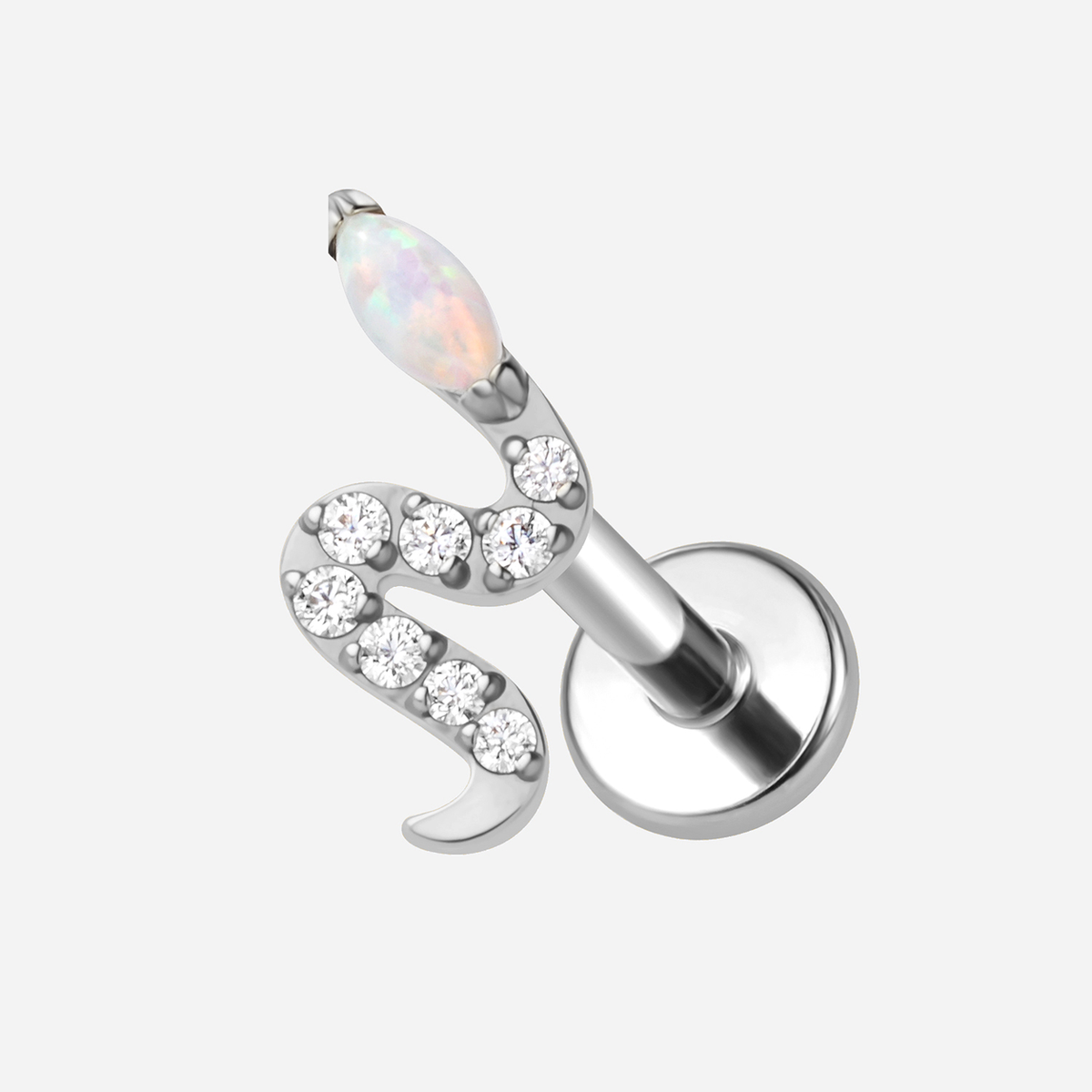 [TOPOSH-LEGACY-LAYOUT-REPAIR-20260717-LEGACY06:TP-FB-IN-SIL-16G6-T4-OP17-045:01] White Opal Titanium Flat Back – Silver | 01_primary_product_bg