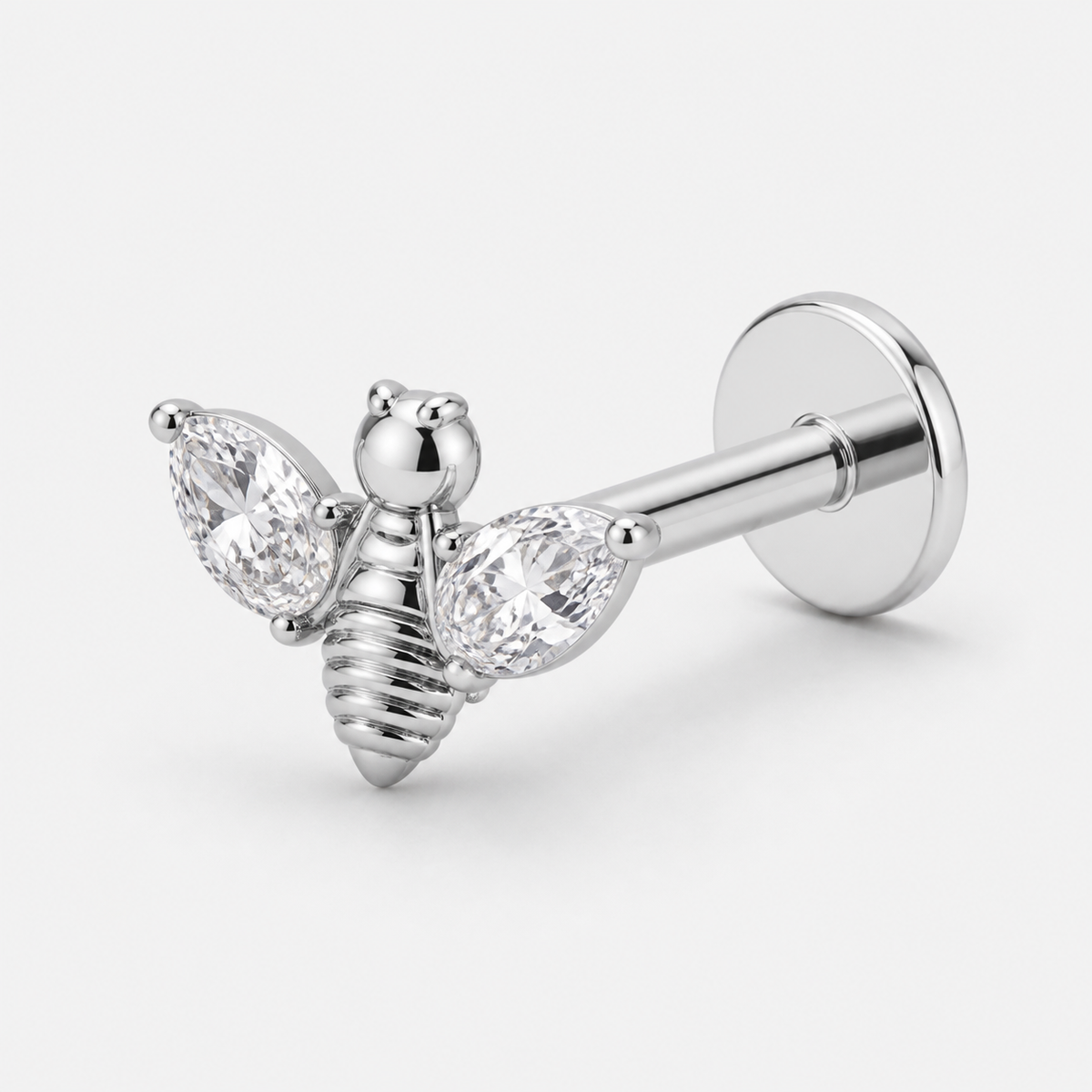 [TOPOSH-LEGACY-LAYOUT-REPAIR-20260717-LEGACY06:TP-FB-IN-SIL-16G8-T4-CLCZ-012:05] Bee Clear CZ Titanium Flat Back – Silver | 05_product_angles