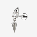 [TOPOSH-LEGACY-LAYOUT-REPAIR-20260717-LEGACY09:TP-FB-IN-SIL-16G8-T4-CLCZ-2295:01] Spike Dangle Clear CZ Titanium Flat Back – Silver | 01_primary_product_bg