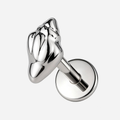 [TOPOSH-LEGACY-LAYOUT-REPAIR-20260717-LEGACY07:TP-FB-IN-SIL-18G6-T4-PLN-165:01] Claw Titanium Flat Back – Silver | 01_primary_product_bg