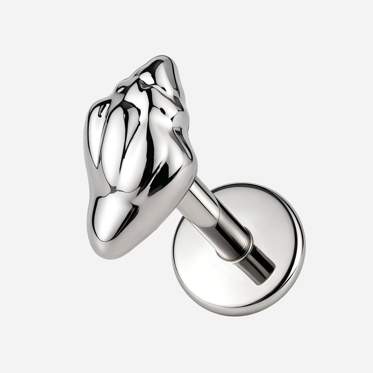 [TOPOSH-LEGACY-LAYOUT-REPAIR-20260717-LEGACY07:TP-FB-IN-SIL-18G6-T4-PLN-165:01] Claw Titanium Flat Back – Silver | 01_primary_product_bg
