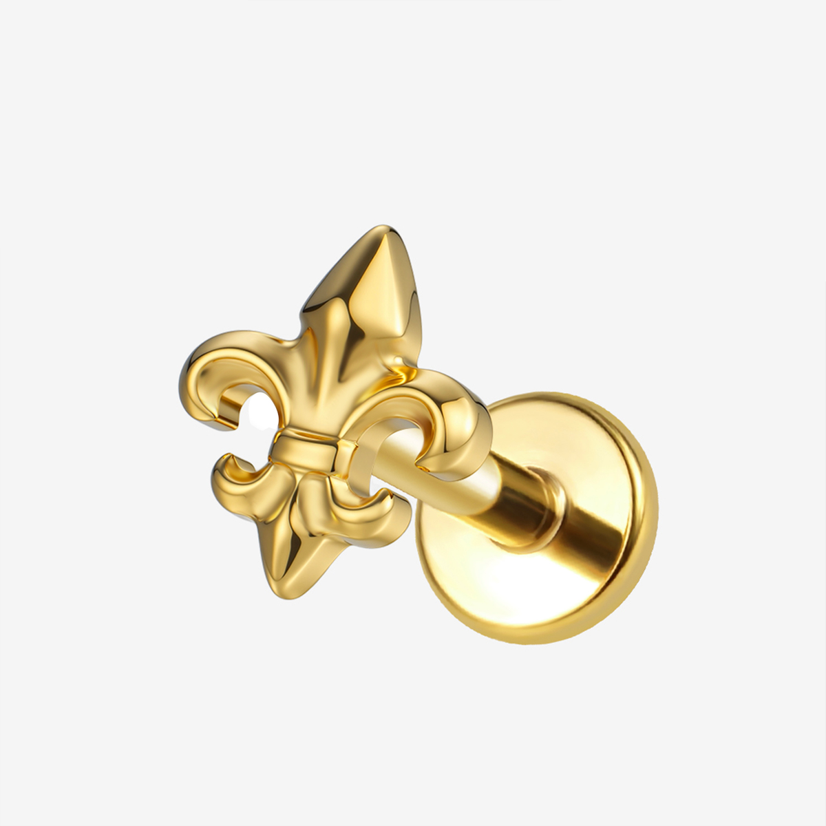 [TOPOSH-LEGACY-LAYOUT-REPAIR-20260717-LEGACY07:TP-FB-TH-GD-16G6-T4-PLN-193:01] Fleur-de-Lis Titanium Flat Back – Gold | 01_primary_product_bg