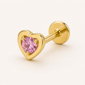 [TOPOSH-LEGACY-LAYOUT-REPAIR-20260717-LEGACY08:TP-FB-TH-GD-18G6-T4-PKCZ-109:01] Heart Pink CZ Titanium Flat Back – Gold | 01_primary_product_bg