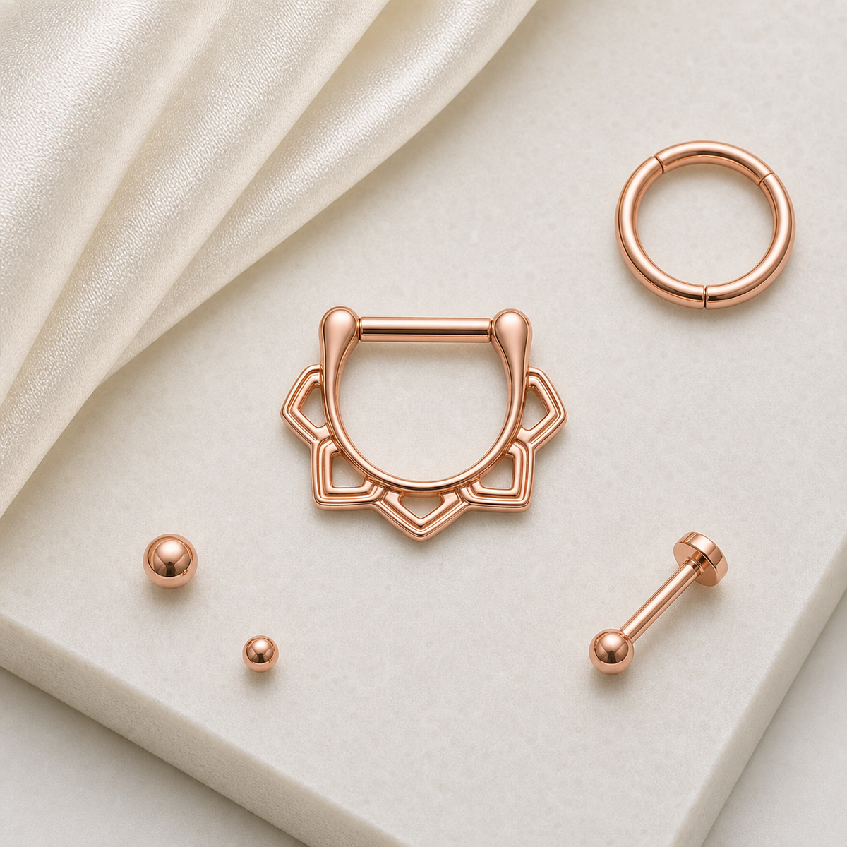[TOPOSH-ROLE-ORDER-CLEANUP-20260717-BATCH18:TP-SEP-RG-16G6-PLN-010:06] Titanium Septum Ring – Rose Gold | 06_accessory_flatlay