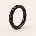 [TOPOSH-ROLE-ORDER-CLEANUP-20260717-BATCH22:TP-SR-BK-16G8-PLN-908:01] Faceted Titanium Segment Ring – Black | 01_primary_product_bg