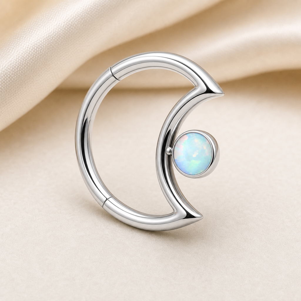 [TOPOSH-ROLE-ORDER-CLEANUP-20260717-BATCH22:TP-SR-CB-SIL-16G10-SW234-004:05] Moon White Opal Titanium Segment Ring – Silver, 10mm | 05_product_angles
