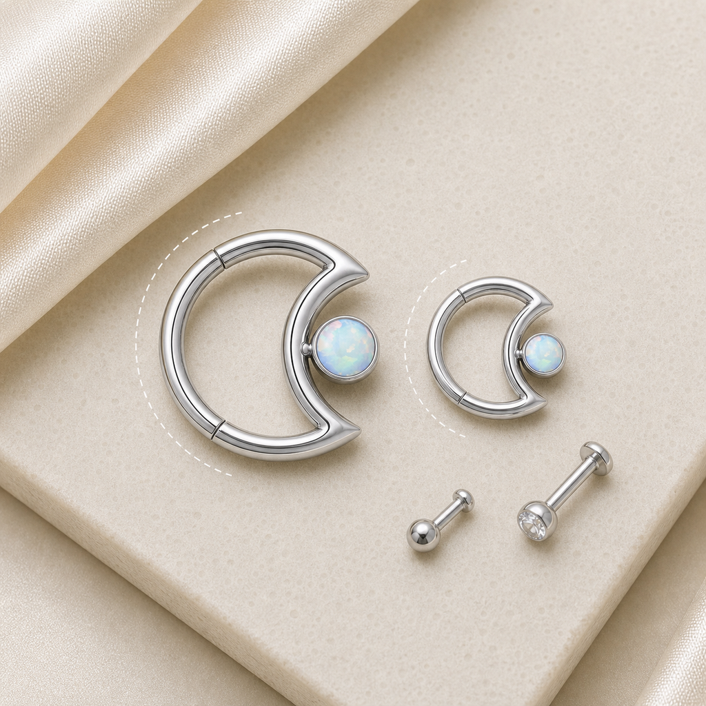 [TOPOSH-ROLE-ORDER-CLEANUP-20260717-BATCH22:TP-SR-CB-SIL-16G10-SW234-004:06] Moon White Opal Titanium Segment Ring – Silver, 10mm | 06_accessory_flatlay