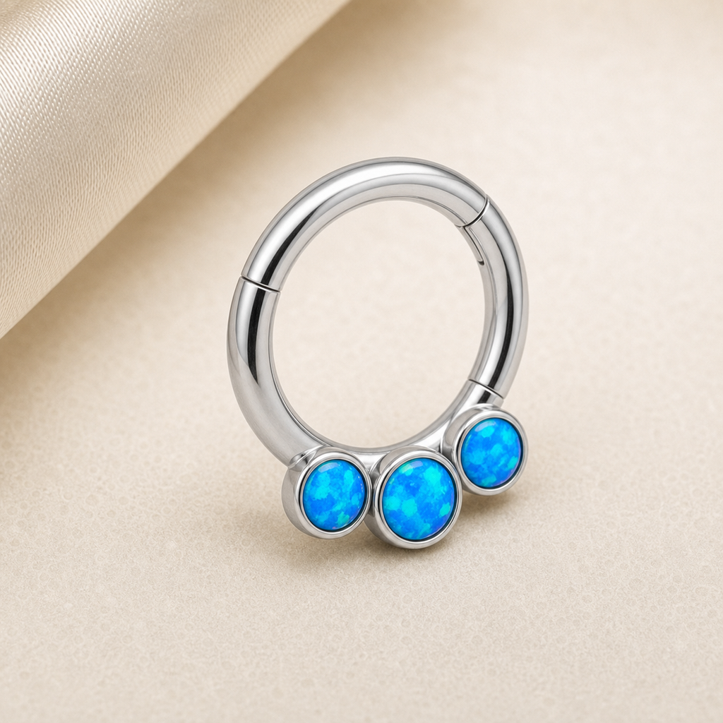 [TOPOSH-ROLE-ORDER-CLEANUP-20260717-BATCH21:TP-SR-CB-SIL-16G8-OP05-001:05] Blue Opal Titanium Segment Ring – Silver | 05_product_angles