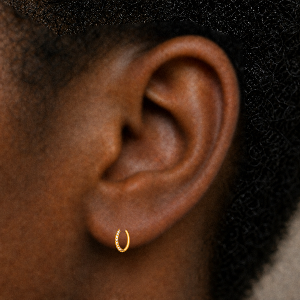 [TOPOSH-ROLE-ORDER-CLEANUP-20260717-BATCH23:TP-SR-GD-16G6-CLCZ-976:03] Pavé Clear CZ Titanium Segment Ring – Gold, 6mm | 03_model_black