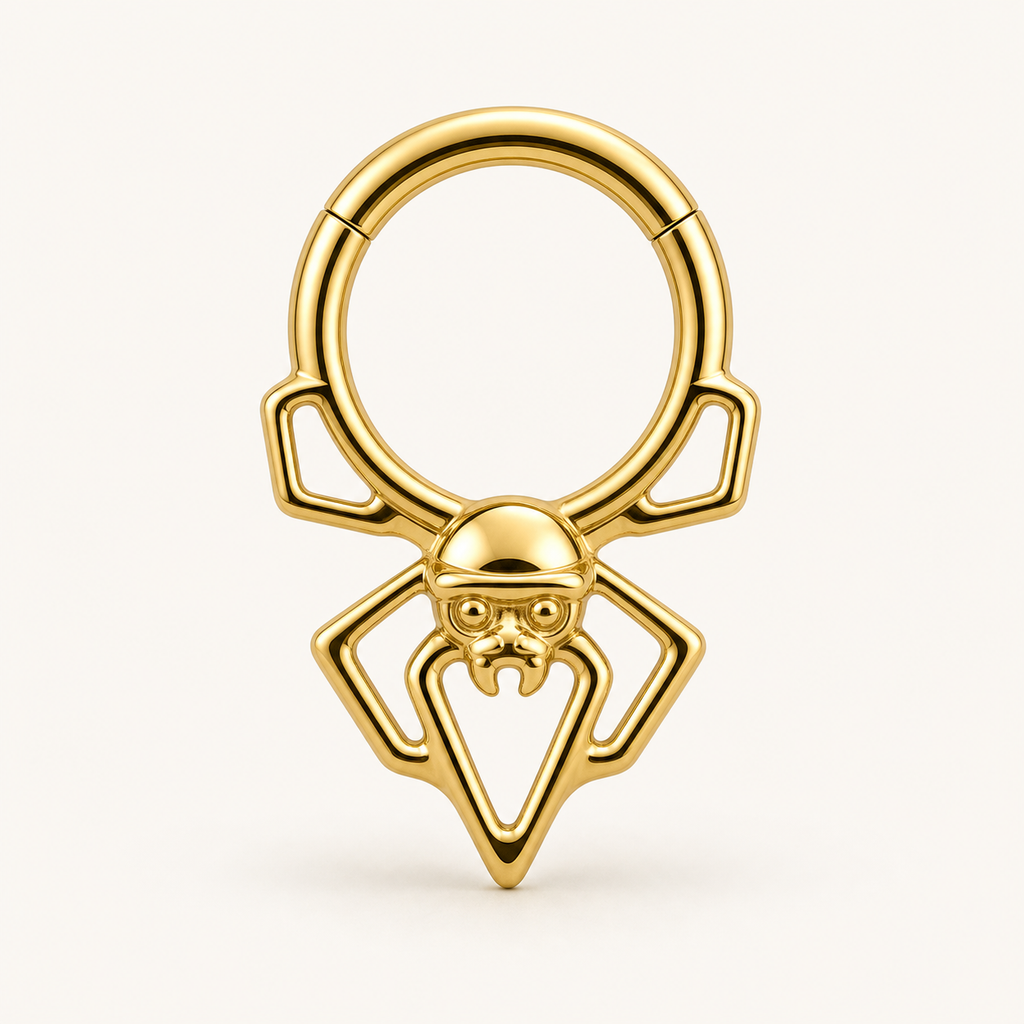 [TOPOSH-ROLE-ORDER-CLEANUP-20260717-BATCH24:TP-SR-GD-16G8-PLN-051:01] Statement Charm Titanium Segment Ring – Gold | 01_primary_product_bg