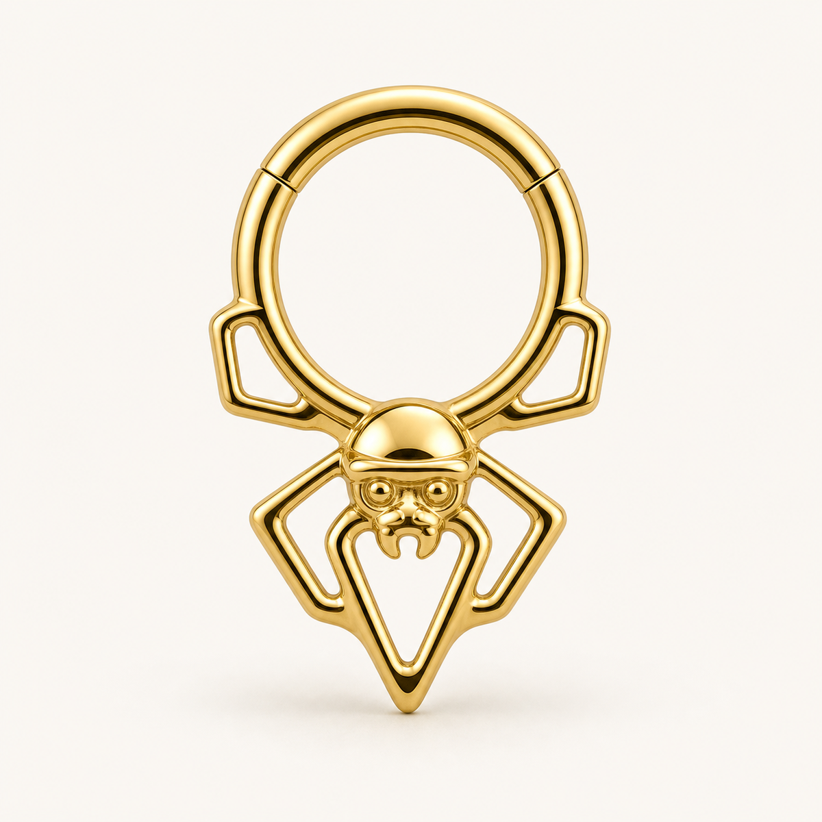 [TOPOSH-ROLE-ORDER-CLEANUP-20260717-BATCH24:TP-SR-GD-16G8-PLN-051:01] Statement Charm Titanium Segment Ring – Gold | 01_primary_product_bg