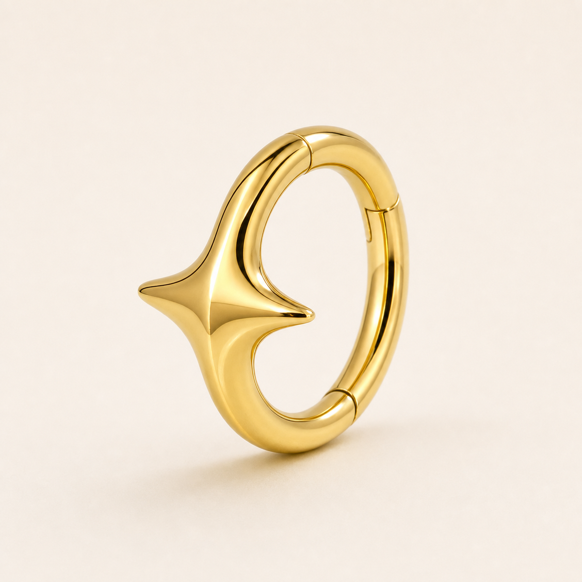 [TOPOSH-ROLE-ORDER-CLEANUP-20260717-BATCH24:TP-SR-GD-16G8-PLN-1645:01] Star Titanium Segment Ring – Gold | 01_primary_product_bg