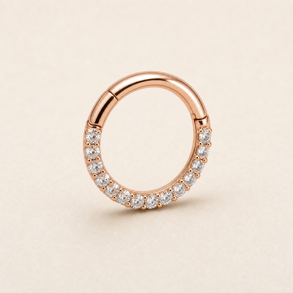 [TOPOSH-ROLE-ORDER-CLEANUP-20260717-BATCH21:TP-SR-RG-20G6X1.2-CLCZ-561:05] Clear CZ Titanium Segment Ring – Rose Gold | 05_product_angles