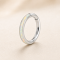 [TOPOSH-ROLE-ORDER-CLEANUP-20260717-BATCH23:TP-SR-SIL-16G6-OP17-107:01] White Opal Inlay Titanium Segment Ring – Silver | 01_primary_product_bg