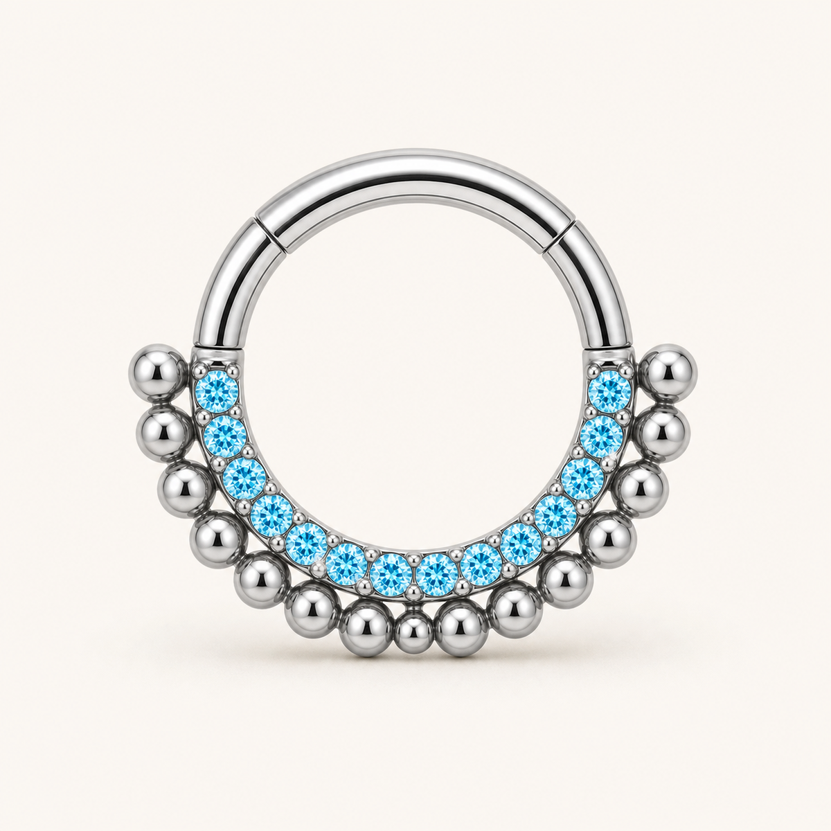 [TOPOSH-ROLE-ORDER-CLEANUP-20260717-BATCH21:TP-SR-SIL-16G8-AQCZ-013:01] Aqua CZ Titanium Segment Ring – Silver | 01_primary_product_bg