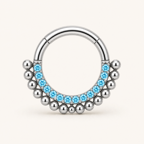 [TOPOSH-ROLE-ORDER-CLEANUP-20260717-BATCH21:TP-SR-SIL-16G8-AQCZ-013:01] Aqua CZ Titanium Segment Ring – Silver | 01_primary_product_bg