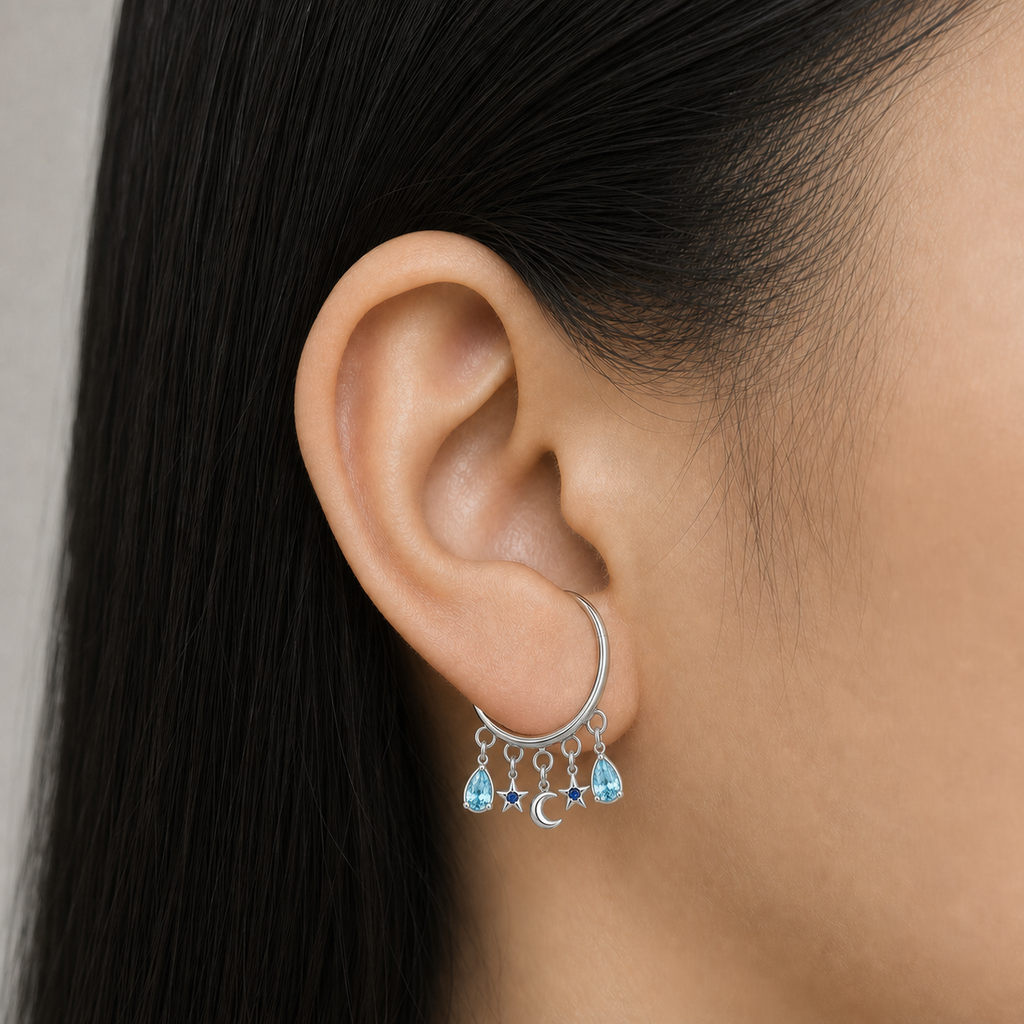 [TOPOSH-ROLE-ORDER-CLEANUP-20260717-BATCH20:TP-SR-SIL-16G8-NBL-013:04] Navy Blue Titanium Segment Ring – Silver | 04_model_asian
