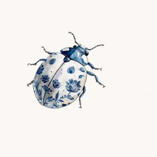 Blue Porcelain Beetle I flash tattoo design by Zero