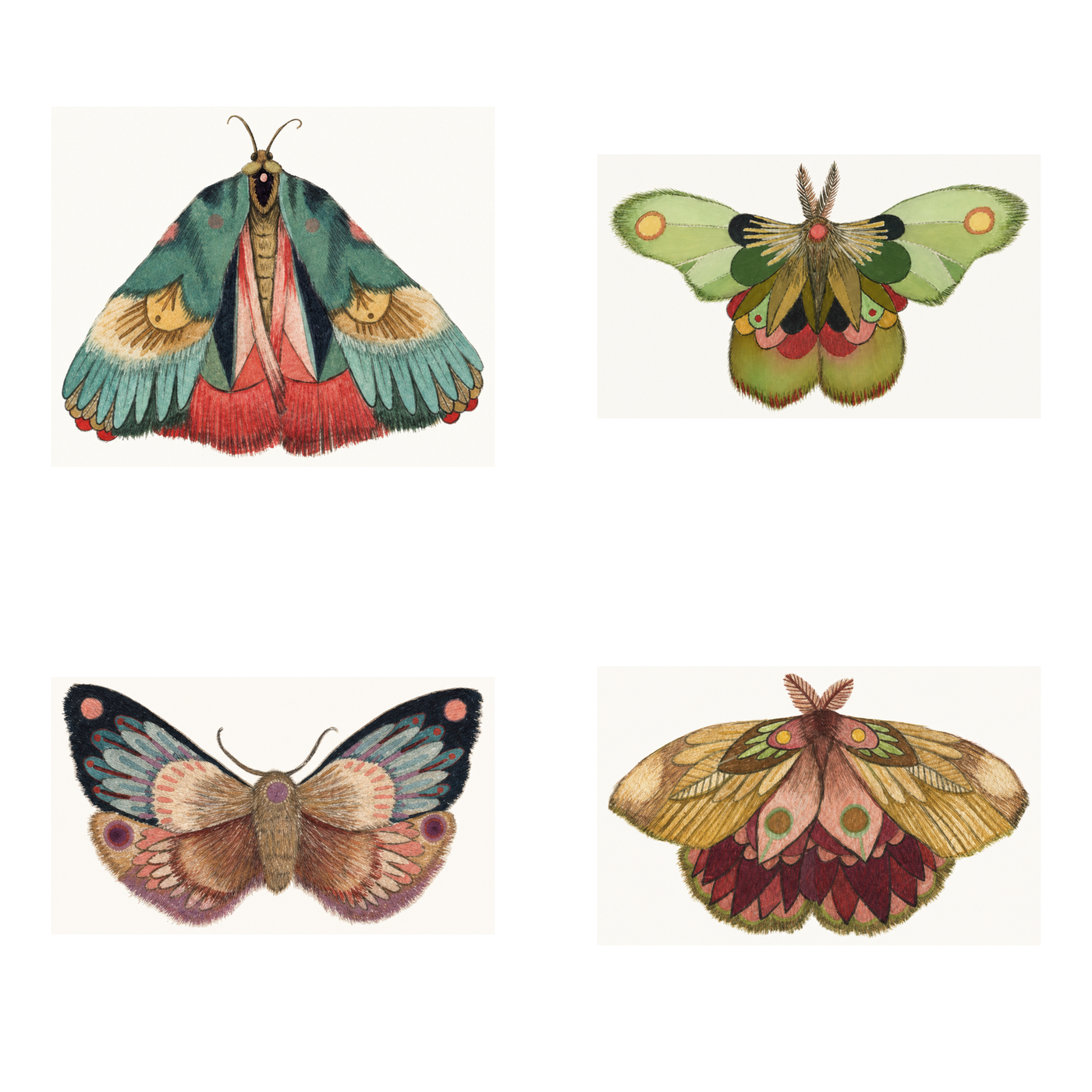Color Singles II — Zero Flash Sheet, 4 single tattoo designs by Zero