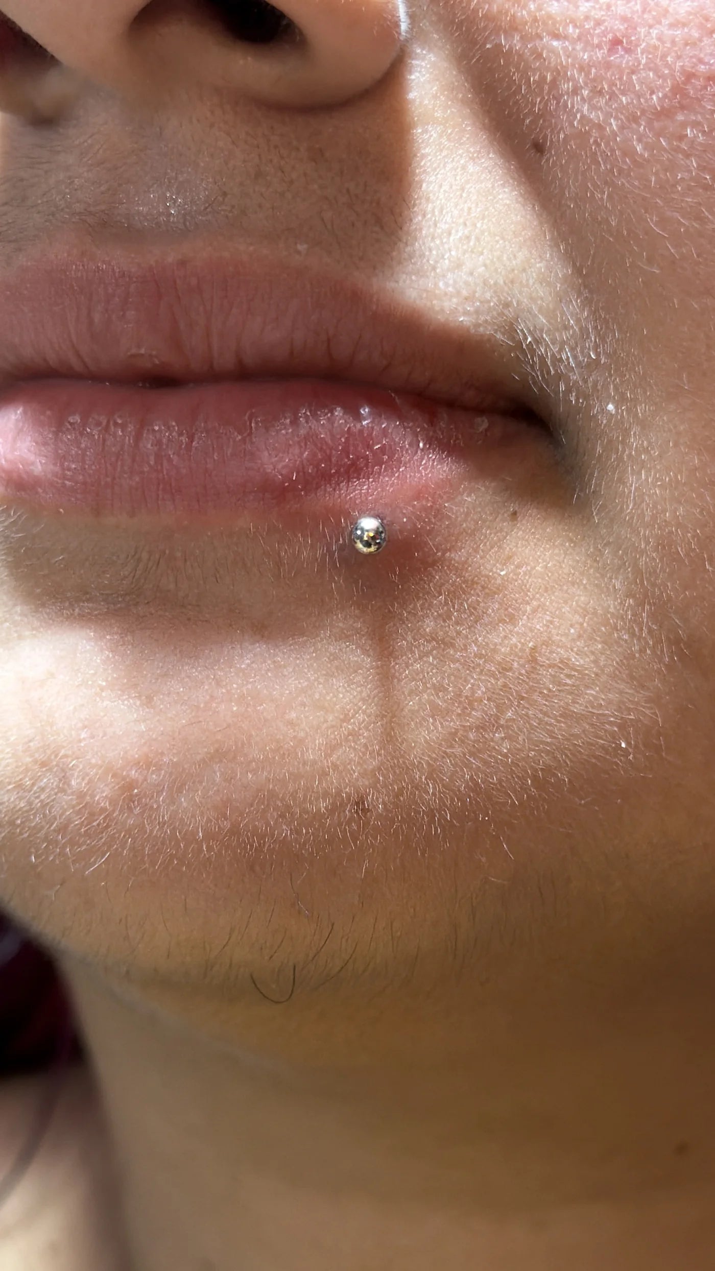 Michael lip piercing work