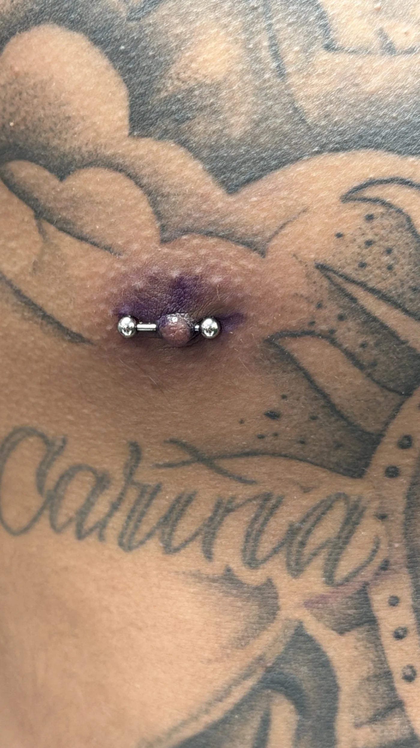 Michael surface barbell piercing work